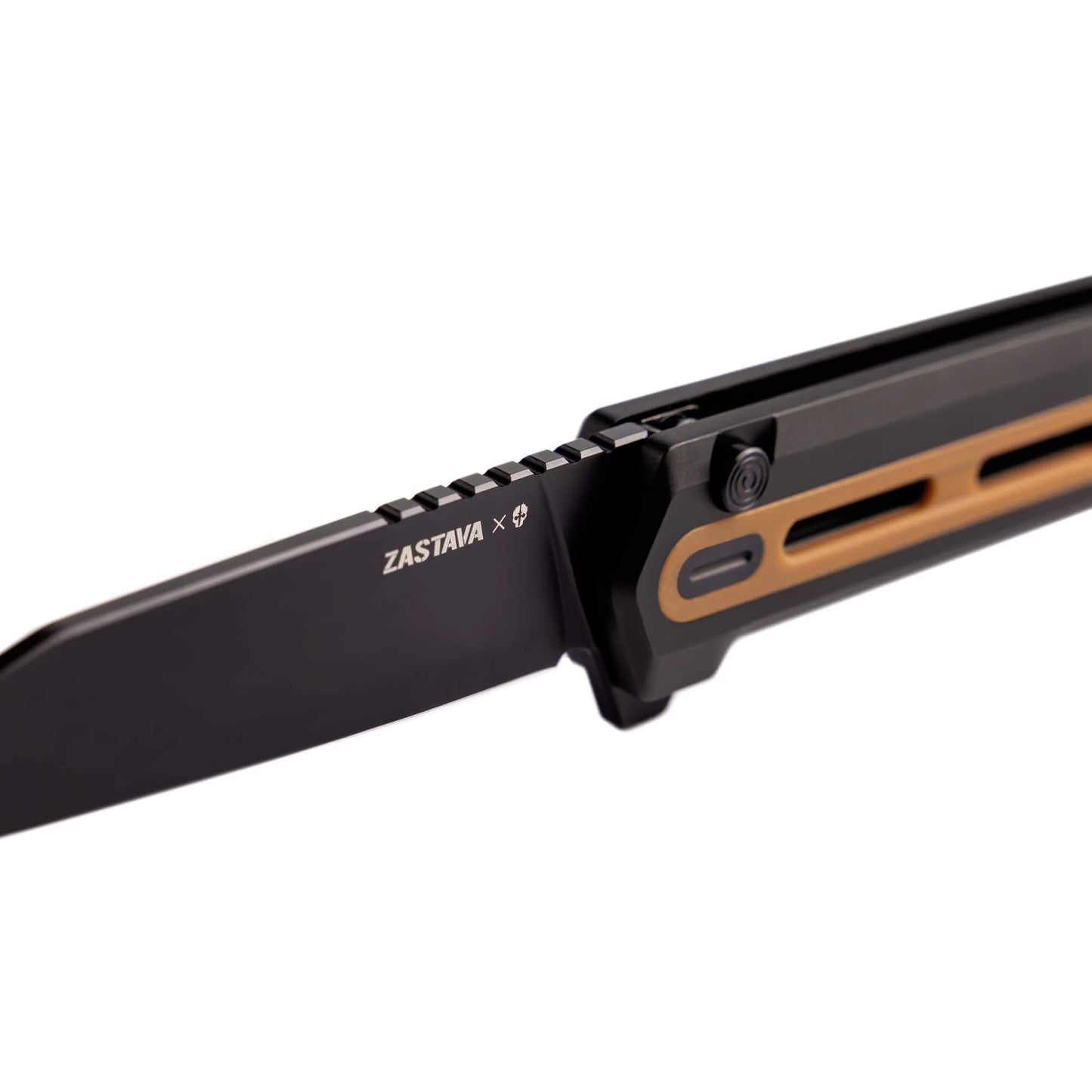 Tekto F4 Echo Alum & Brown G10/Blk S35VN