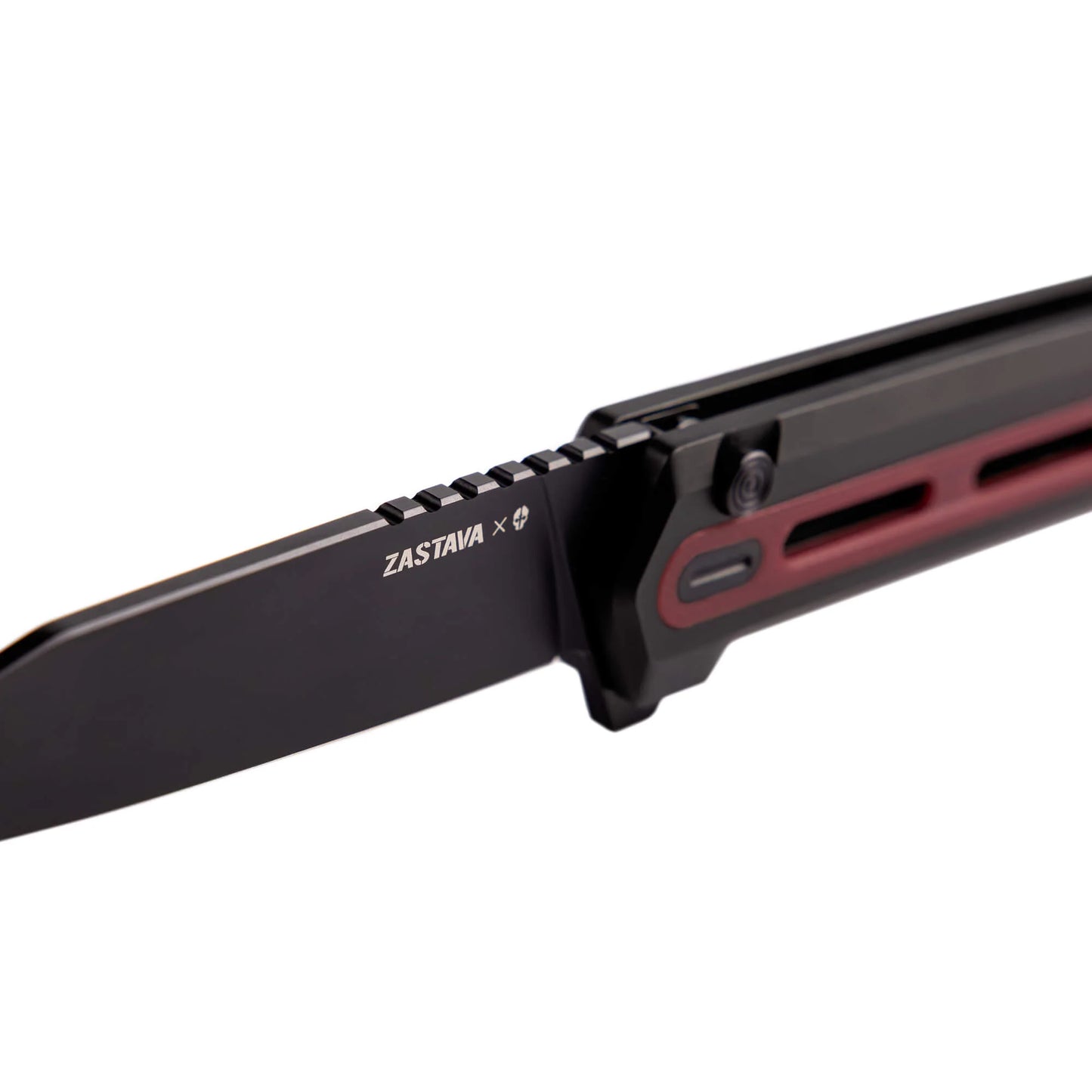 Tekto F4 Echo Alum & Red G10/Blk S35VN