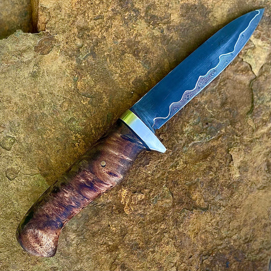 Forged Damascus Hunter w/ Maple