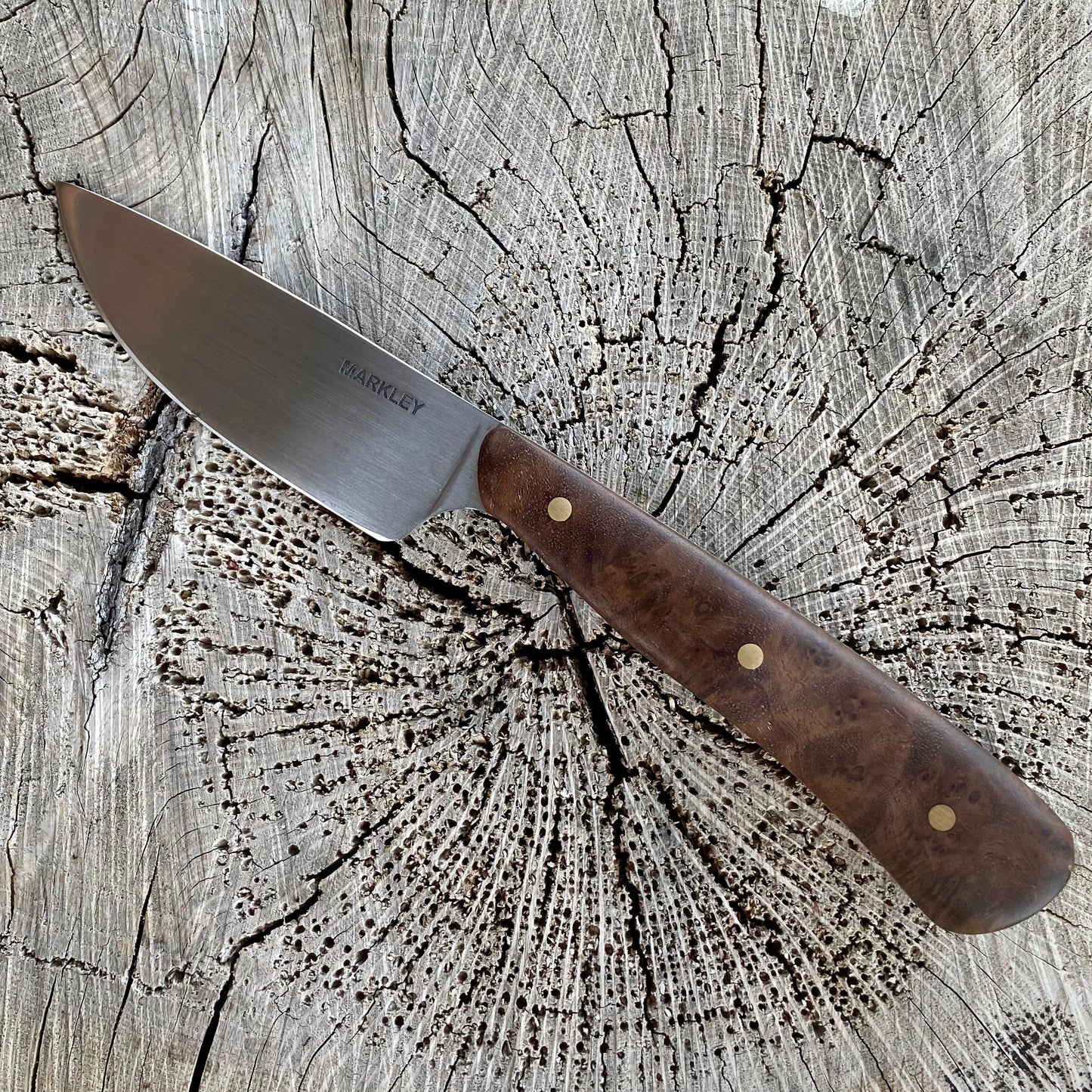 Hunter in 52100 w/ Figured Walnut