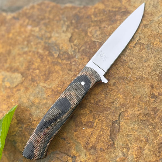 Finn Style Caper in CPM S35VN w/ Camo Micarta