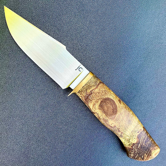 Forged Hunter in 80CrV2 w/ Green Stabilized Oak