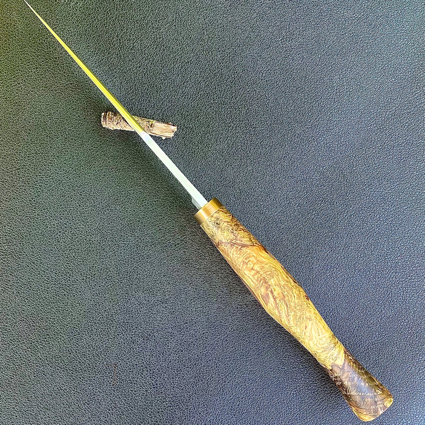 Forged Hunter in 80CrV2 w/ Green Stabilized Oak