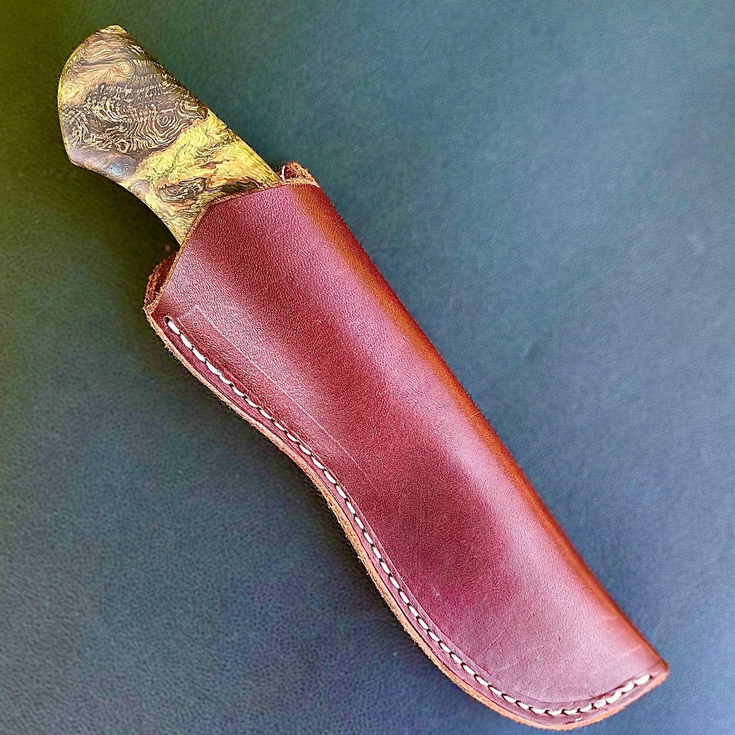 Forged Hunter in 80CrV2 w/ Green Stabilized Oak