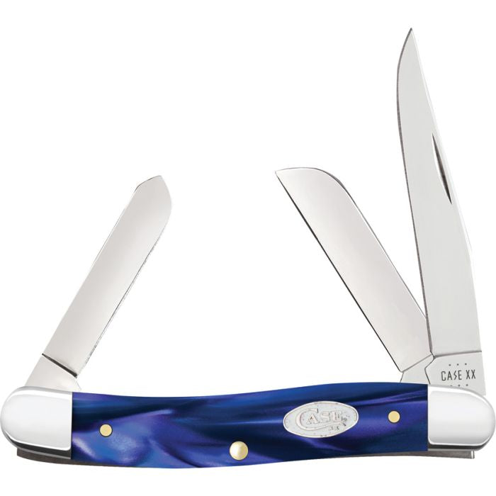 Case Cutlery Medium Stockman Blue Pearl Kirinite
