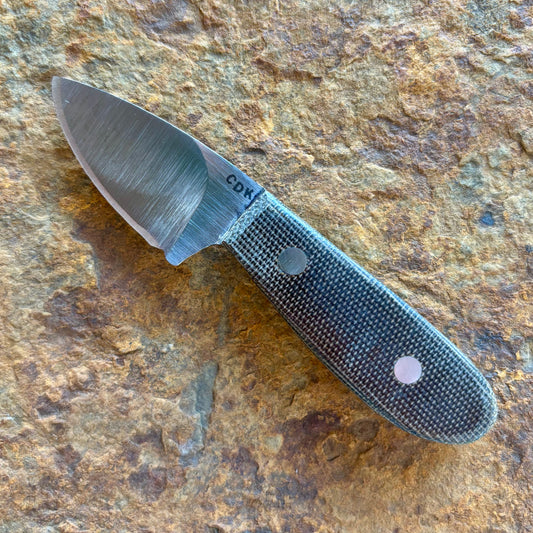 Peanut EDC in 1095 w/ Linen Micarta