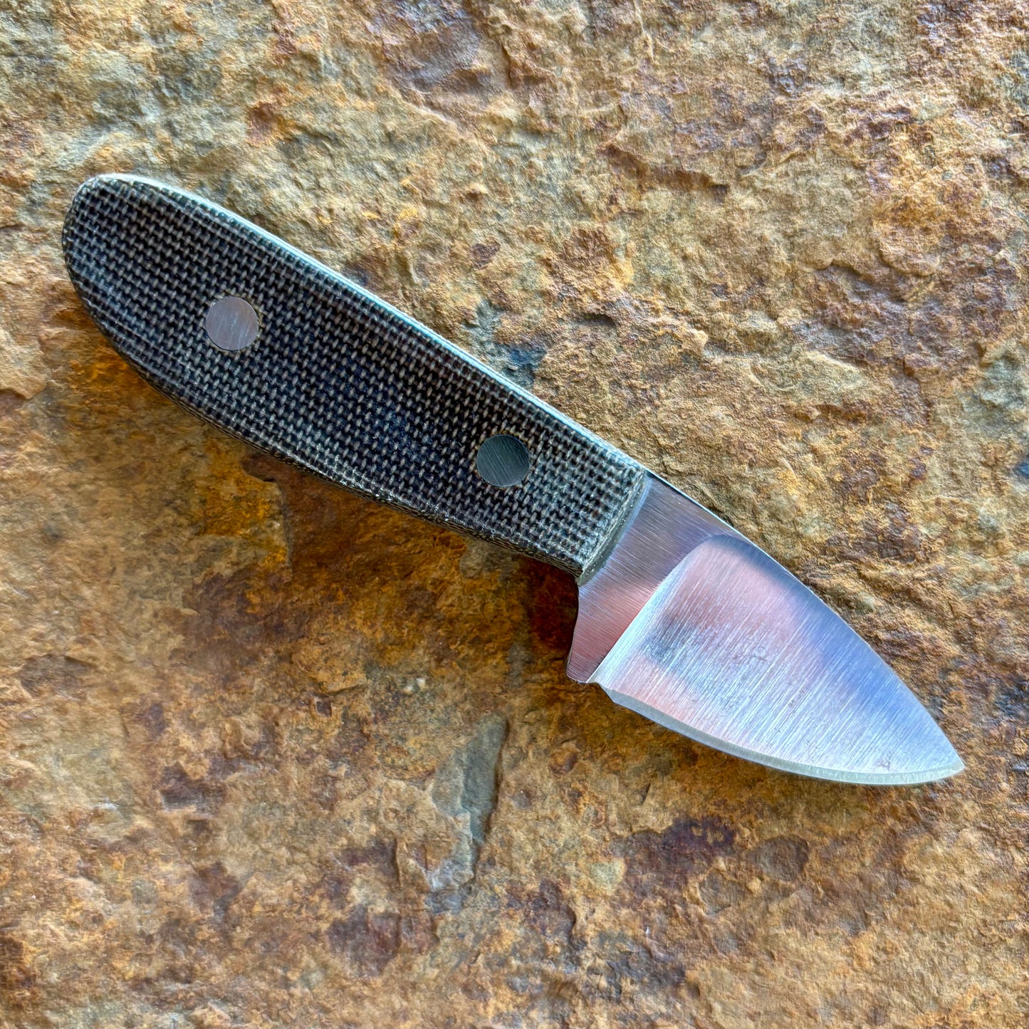 Peanut EDC in 1095 w/ Linen Micarta
