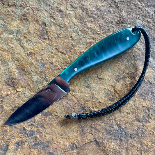 Pocket EDC w/ Green Clear Resin in 1095