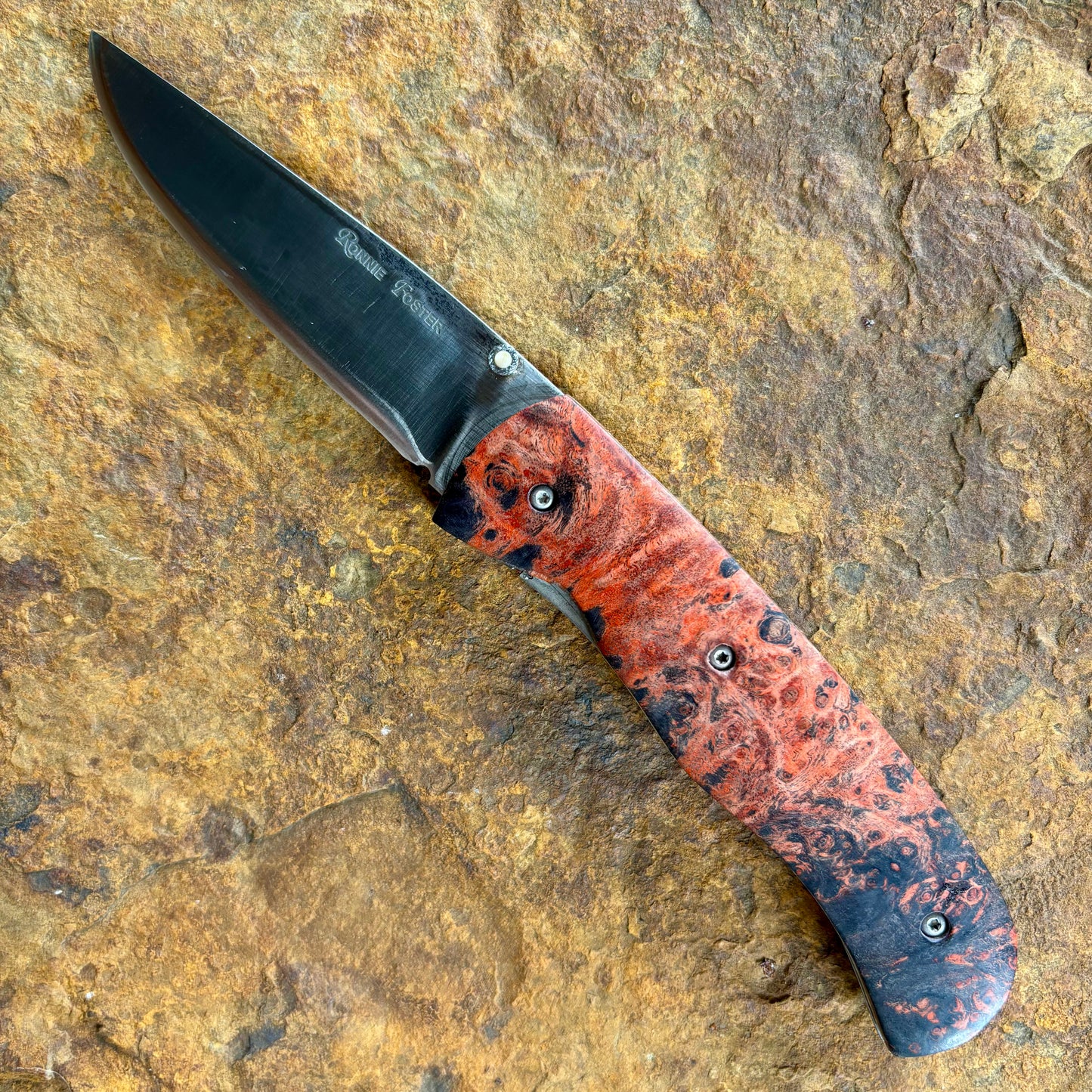 Folder Linerlock in 440C w/ Maple Burl