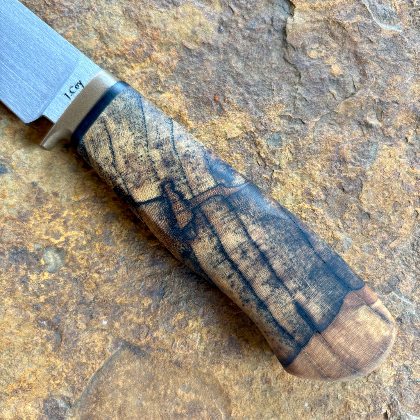 Hunter in 80CrV2 w/ Spalted Hackberry
