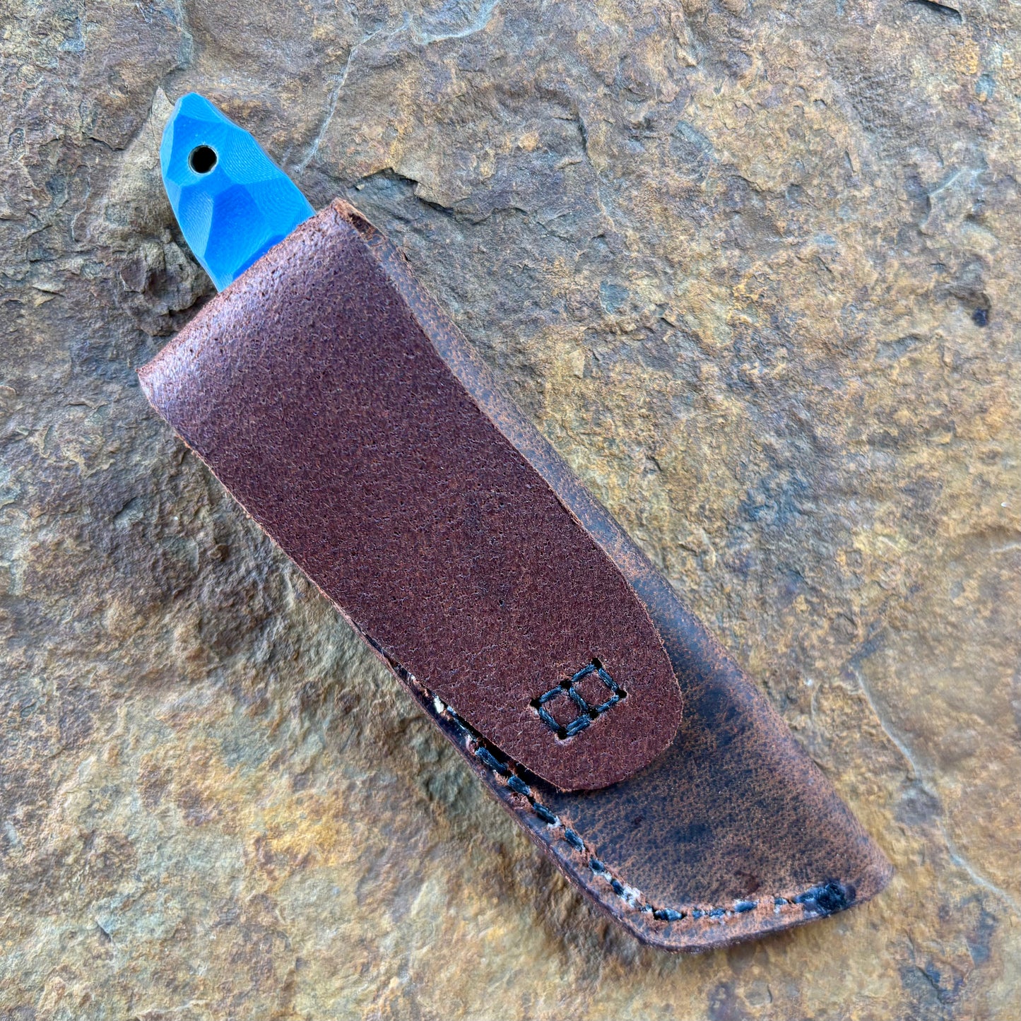 Sheepsfoot EDC in W2 w/ Blue G10