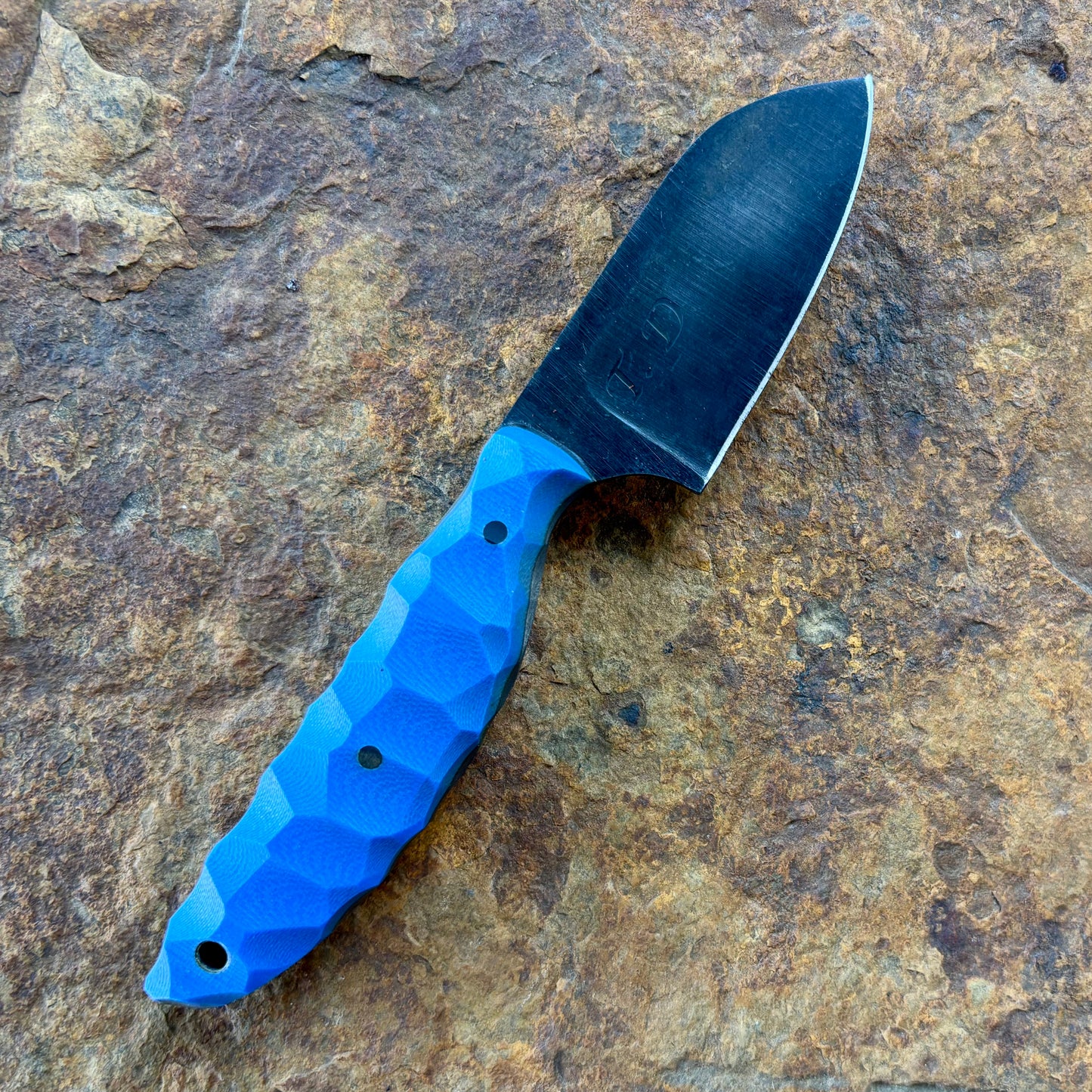 Sheepsfoot EDC in W2 w/ Blue G10
