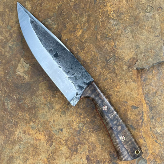 Forged Bowie in 8670 w/ Spalted Curly Mango