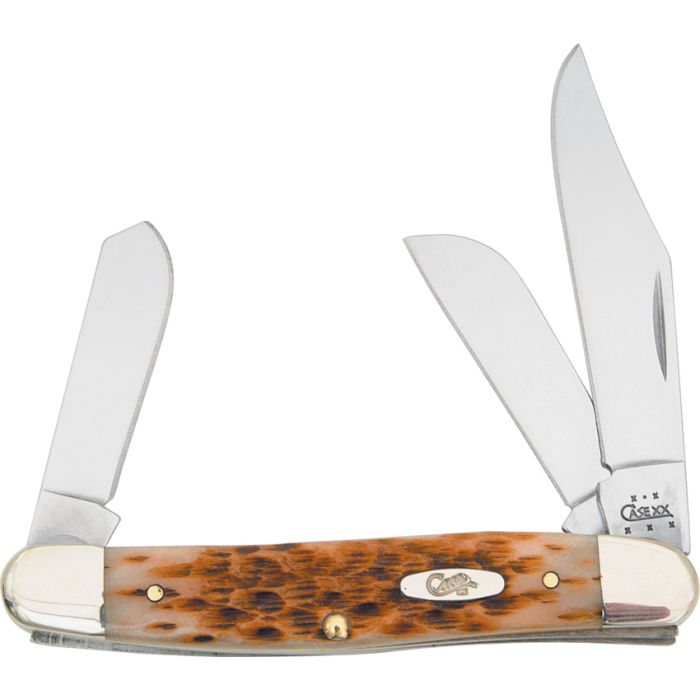 Case Cutlery Amber Bone Peach Seed Stockman