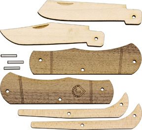 Wooden Trapper Pocket Knife Kit